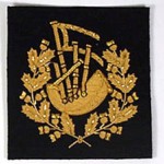 Soft Badge - Pipe Major, Gold