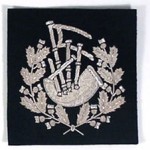 Soft Badge - Pipe Major, Silver